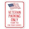 Signmission Veteran Parking Thank You for Your Service Alum Rust Proof Parking Sign, 18" x 24", A-1824-22737 A-1824-22737 - alternate 1